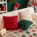 Christmas Throw Pillow Covers With Snowflakes & Tree Patterns, Festive Holiday Decor For Sofa, Couch, Bed, Party, Nordic Style, 45x45cm & 40x40cm_voghion.com