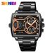 Shimei Dual Display Multi-Function Four-Time Electronic For Men, Large Dial, Heavy Fashion Steel Band Watch_voghion.com