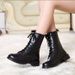 Women's Short Single British Style Shoes 2024 New Spring Autumn Summer Thin Thick Sole Motorcycle Martin Boots Ins Trend_voghion.com