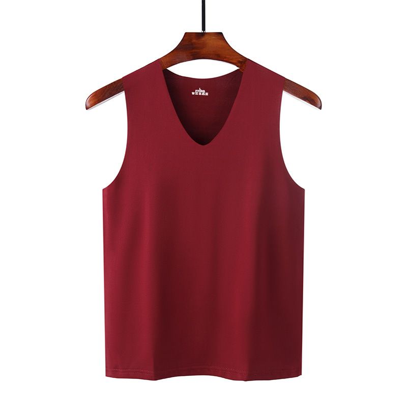 'No Trace Ice Feeling' Sports Tank Top: Summer Men's Style, Ice Silk Material, Sleeveless Hurdle, Breathable And Quick Drying_voghion.com
