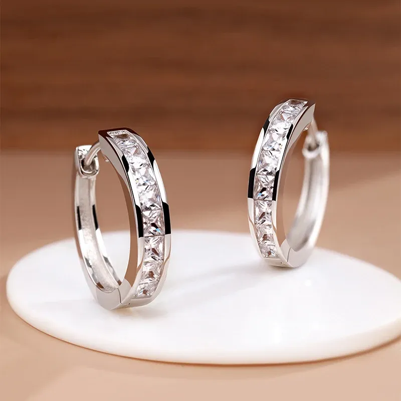 Nuovi orecchini da donna in argento sterling 925 con zirconi brillanti, orecchini rotondi alla moda ed eleganti, regali per feste di compleanno_voghion.com