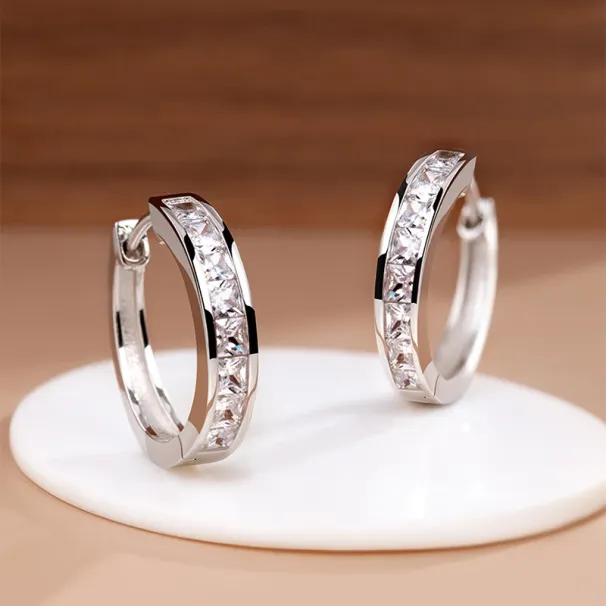 Nuovi orecchini da donna in argento sterling 925 con zirconi brillanti, orecchini rotondi alla moda ed eleganti, regali per feste di compleanno_voghion.com
