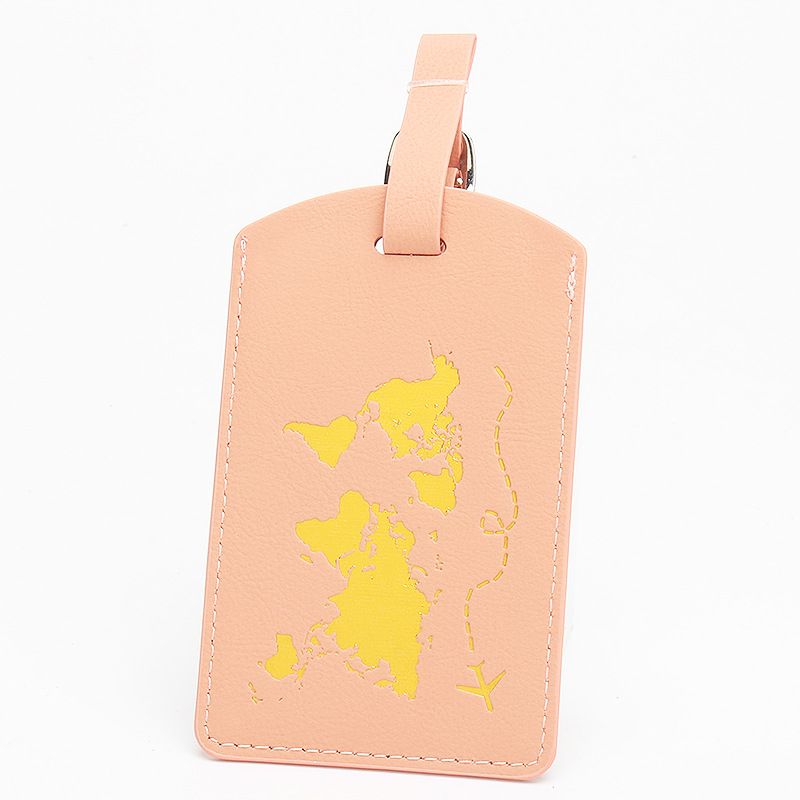 Porta-libreta antimagnético con mapa del mundo, juego de etiquetas para equipaje, porta-billetes de viaje RFID, tarjetero de identificación de cuero_voghion.com