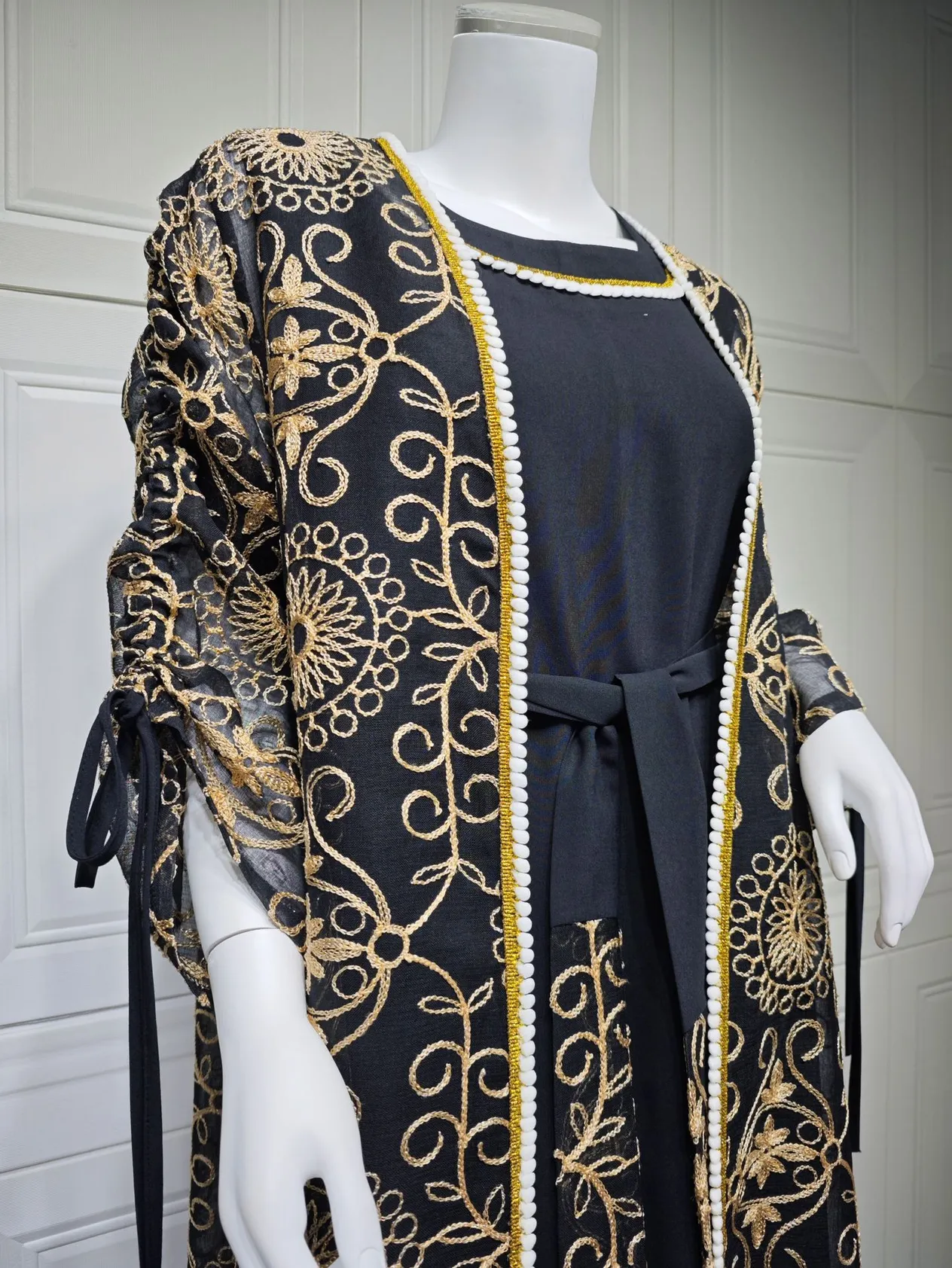 Women's Clothing Jalabiya Muslim Dress Middle East Women's Robe Two Piece Suit Saudi Arabia Dubai_voghion.com