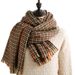 Women's Small Plaid Sweet Cashmere Medium-length Scarf, Warm Scarf Fashionable And Versatile_voghion.com