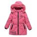 Piumino lungo da bambina – Giacca invernale in stile coreano con cappuccio staccabile (110-160 cm) – Nero/Rosso/Viola_voghion.com