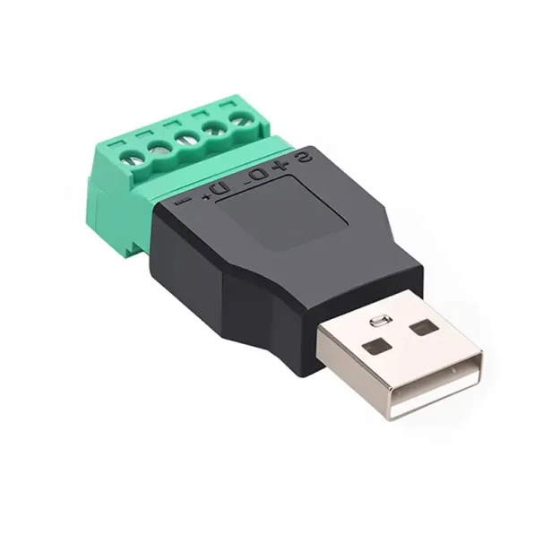 Connecteur type 2.0 avec borne à vis 5 broches, prise USB mâle femelle sans soudure pour ordinateur, téléviseur, téléphone, clavier_voghion.com