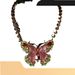 Fairy Cute Fairy-like Vintage Butterfly Rhinestone Sweet Brooch Necklace Set_voghion.com