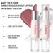 Lippenstift, matte Farbe, fixierter doppelköpfiger Regenmantel-Lippenstift, einzigartiges doppelköpfiges Design, Make-up, langlebig, wasserdicht und antihaftbeschichtet_voghion.com