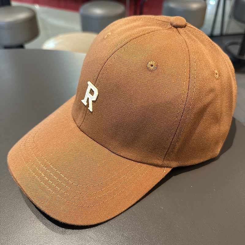 Sombrero Mujer Verano Letra R Logotipo Gorra de béisbol Cintura de cabeza pequeña Sombrero de lengüeta superior suave Versátil Espectáculo facial Protector solar pequeño_voghion.com