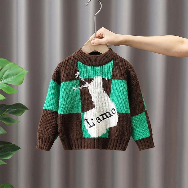 Maglione da ragazzo Autunno e inverno stile straniero Maglione da bambino Base per bambini Top in lana per bambini_voghion.com