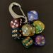 Ainworth Gradient Dice Grape Cluster Starry Sky Bag Pendant High-End Keychain Niche Accessories_voghion.com