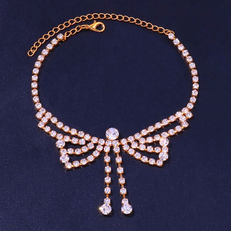 Gioielli personalizzati All-match farfalla cavigliera donne luce lusso moda ciondolo strass cavigliera_voghion.com