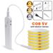 High Density COB LED Strip Lights PIR Motion Sensor 5V USB 8mm Tape Cabinet Lamp_voghion.com