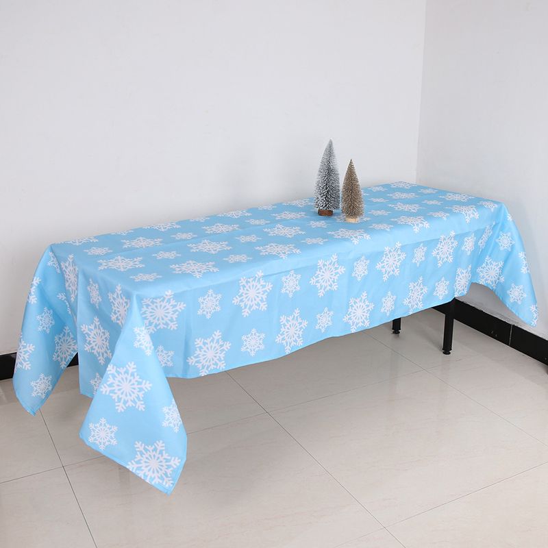 Home & Garden New Christmas Decorations Christmas Polyester Snowflake Tablecloth Christmas Table Decorations Anti-fouling Tablecloth_voghion.com