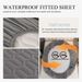 Waterproof Mattress Pad 120x200cm - Durable Fitted Sheet Anti-Slip Bed Cover Elastic Edges Machine Washable_voghion.com