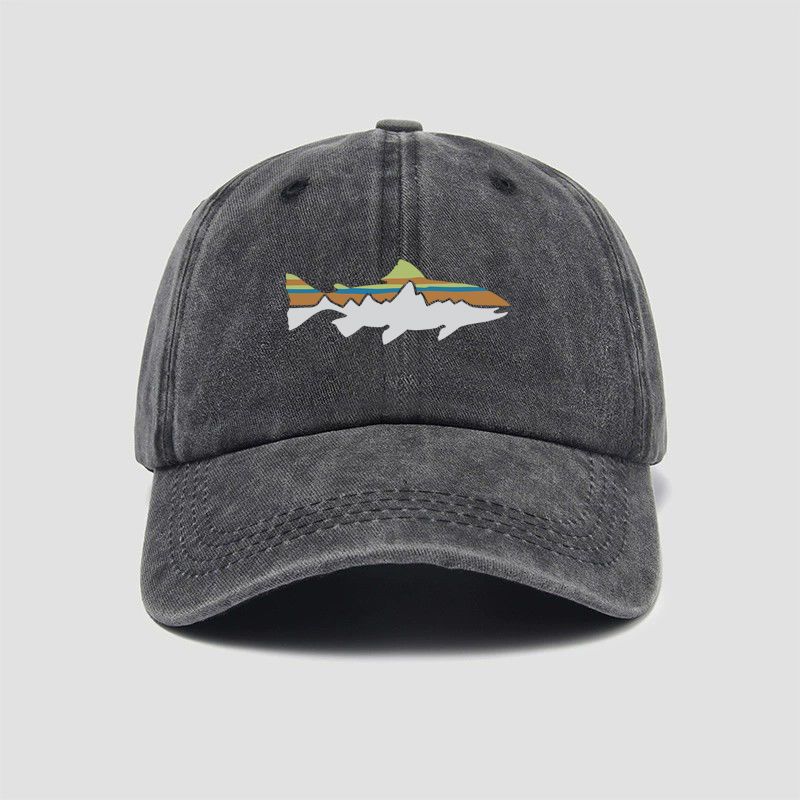 93% Positive Review Rate: Bata Shark Washed Baseball Cap, American Trendy Brand Casual Outdoor Men's And Women's_voghion.com