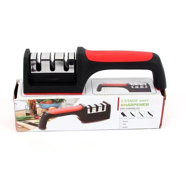Professional Knife Sharpener - 3-Stage Diamond & Ceramic Whetstone Rod Fast & Easy Blade Sharpening For Kitchen Knives_voghion.com