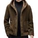 "Men's Reversible Sheep Shearling Coat With Hood – Premium Double-Sided Fur Jacket For Winter Warmth & Style"_voghion.com