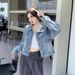 Aiyixuan Short Denim Jacket, Women's Early Autumn New Design, Slimming Long Sleeved Jacket Top_voghion.com