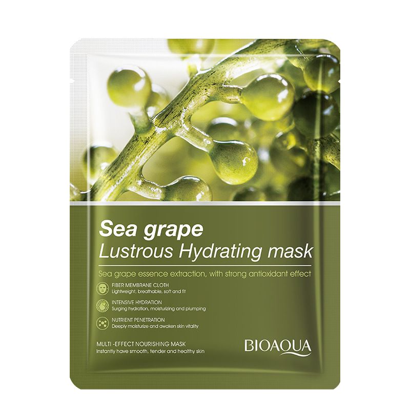 BIOAOUA Grape fugtgivende og fugtgivende ansigtsmaske Fugtgivende og lysnende hudplejeprodukt_voghion.com