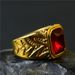 Haiyi Modeschmuck 15,5 MM Rot Strass Gold herren Ring_voghion.com