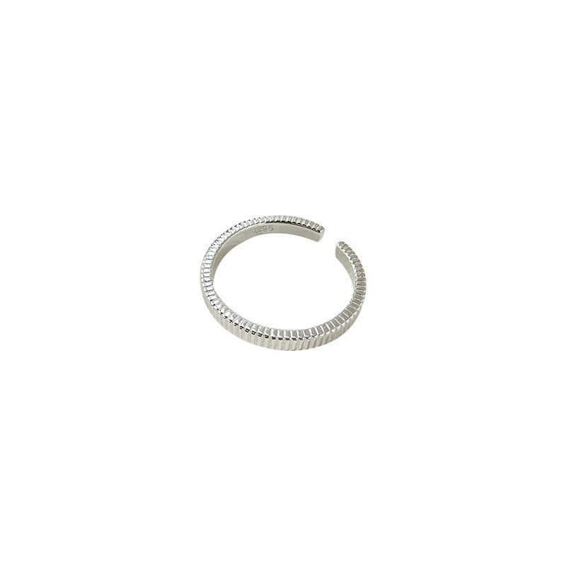 S Reines Silber Herz Oval Blume Welpe Einfache Band INS Stil Nischenmode Licht Luxus Design Ring_voghion.com