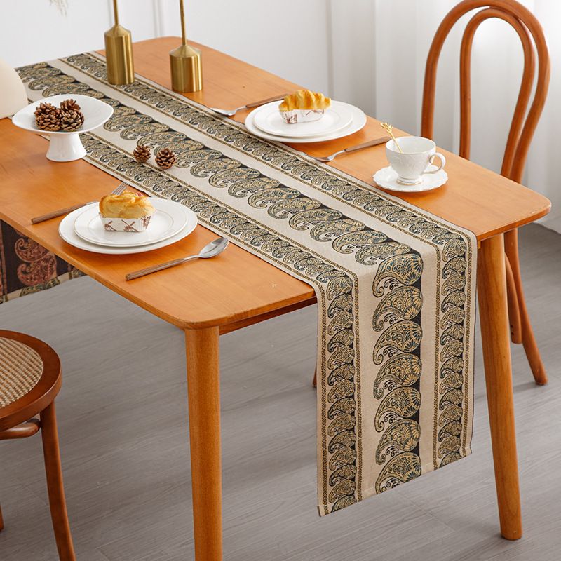 Luxury Striped Table Runner - Premium Jacquard Fabric, Dust-Proof Dining Decor For 6ft/8ft Tables, Elegant Cover For Coffee Table & Sideboard_voghion.com