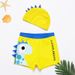 New Style Boys' Swimming Trunks Dinosaur Children's Swimming Trunks With Swimming Cap Comfortable High Elastic Hot Spring Vacation Cute Cartoon_voghion.com