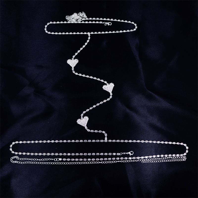 Catena per il torace Sabikini personalizzata estiva a forma di cuore sexy e alla moda, catena per il corpo femminile_voghion.com