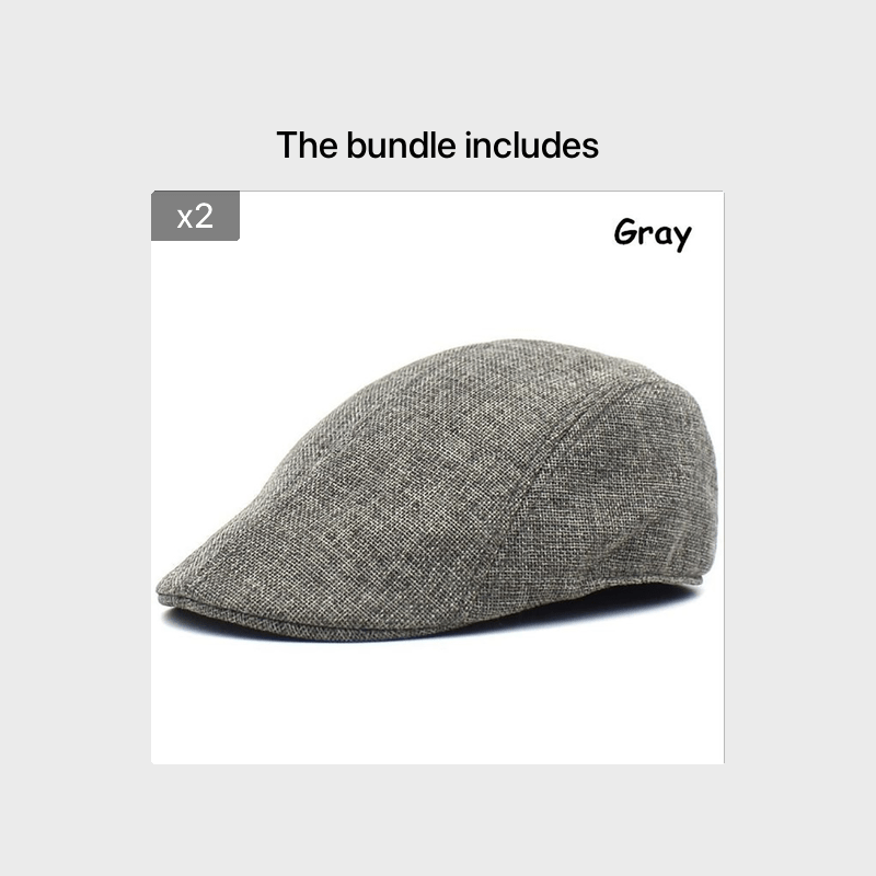 British Fashion Classic Flat Outdoor Sunshade Wool Cap_voghion.com