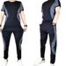 Lässiger kurzärmeliger Anzug für Herren, Sportbekleidung, große Laufbekleidung, dünner zweiteiliger Anzug_voghion.com