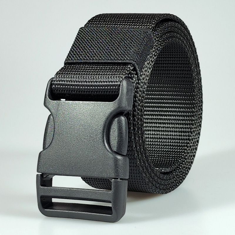 Men's And Women's Metal-Free Tactical Nylon Waistband Outdoor Student Military Training Pant Plastic Release Buckle_voghion.com
