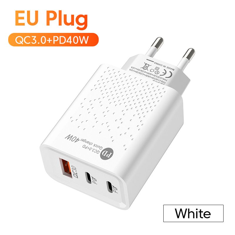 mobiele 60W telefoonoplader PD snel opladen USB QC3.0 multi-poort C-type stekker mobiele telefoonadapter geschikt voor X_voghion.com