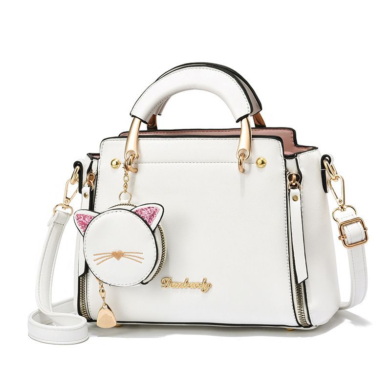 Handtas met letterdecor, stijlvolle schoudertas met rits en mini-portemonnee. Crossbody Baa voor werk_voghion.com