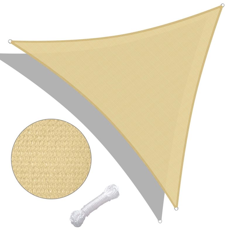 20'x20'x20' Triangle Sun Shade Sail/Beige_voghion.com