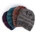 Knitted women's ponytail with mixed threads, autumn and winter multi-color pullover hat without CC logo_voghion.com
