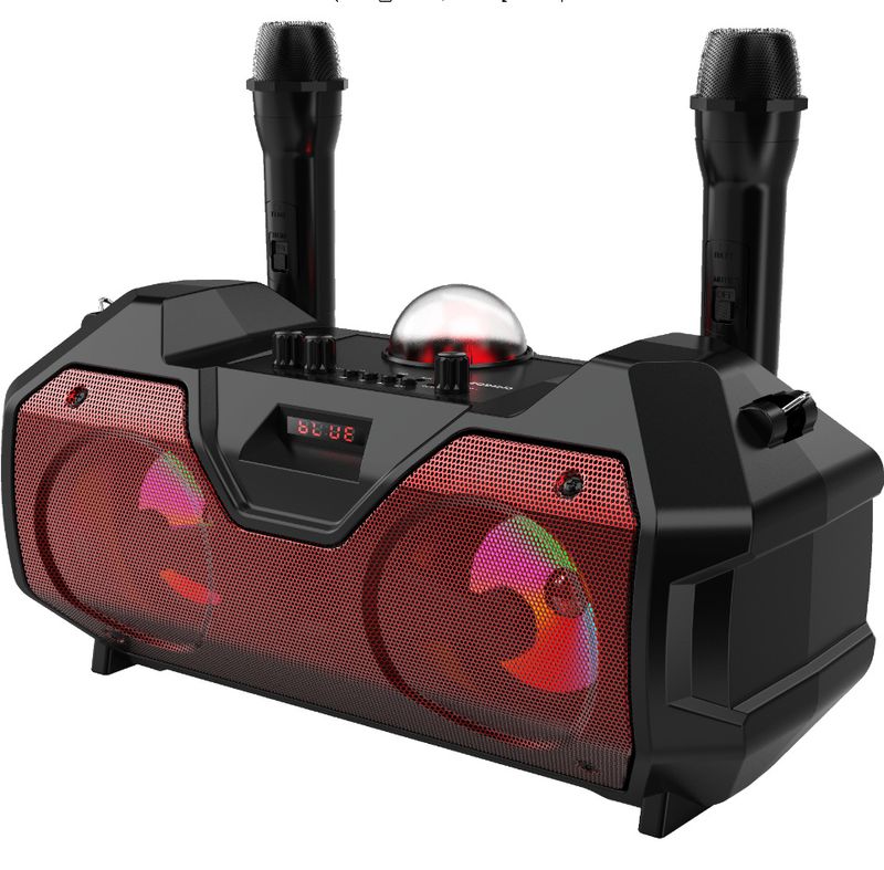 Familien-Karaoke-Mikrofon, Dual-Mikrofon, Bluetooth-Lautsprecher, Desktop-Subwoofer, Fass, Wohnzimmer, Home-Support-APP_voghion.com