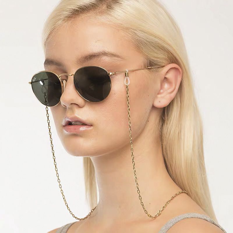 Accessories Fashion Creative Versatile Mask Metal O-Chain Sunglasses Eyeglass Chain_voghion.com
