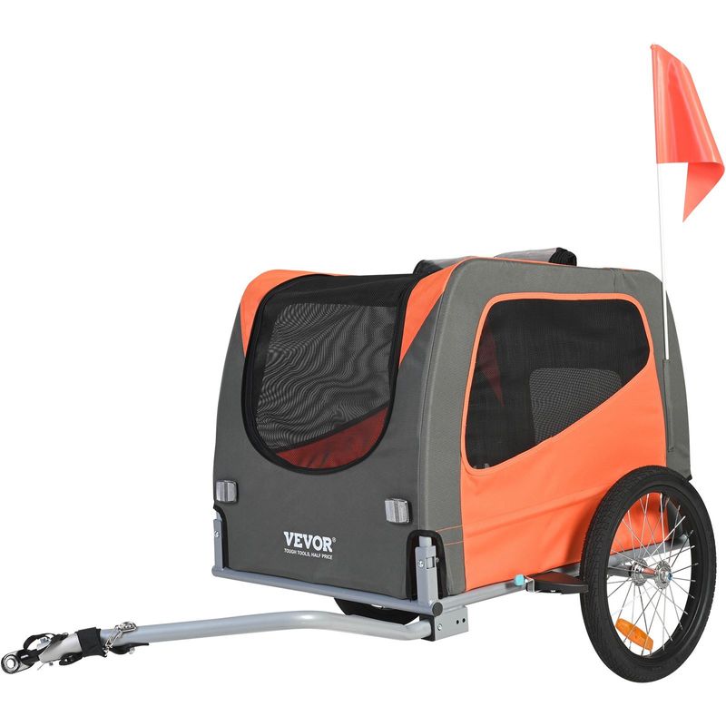 VEVOR Dog Bike Trailer, Supports up to 66 lbs, Pet Cart Bicycle Carrier, Easy Folding Frame with Quick Release Wheels, Universal Bicycle Coupler, Refl_voghion.com