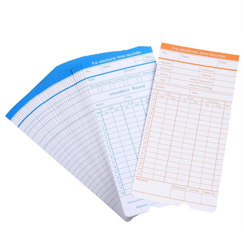 50 Time Cards for Attendance Punching Machine_voghion.com