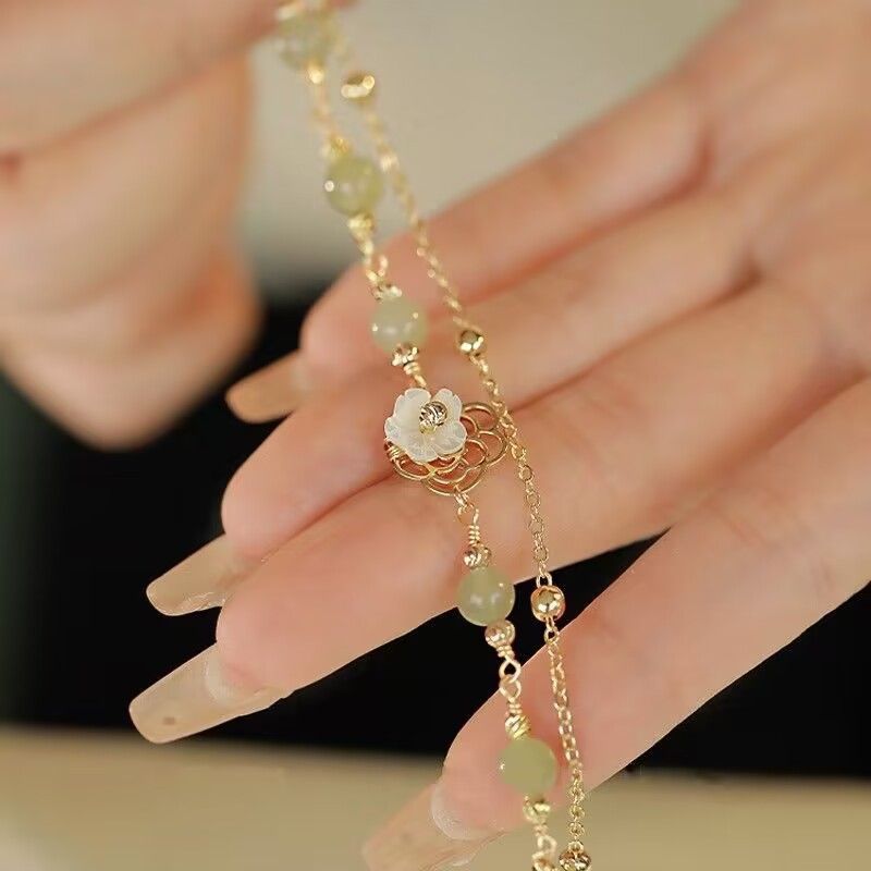 Elegantes doppellagiges gestapeltes Armband für Frauen im Sommer, neues vielseitiges Bestie-Nischen-Ins-Stil, High-End-Geschenk_voghion.com