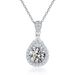 Women's Jewelry Large Carat Super Flash Water Drop Pear Shaped D Grade Moissanite Pendant 3 5 Carat Moissanite Necklace_voghion.com