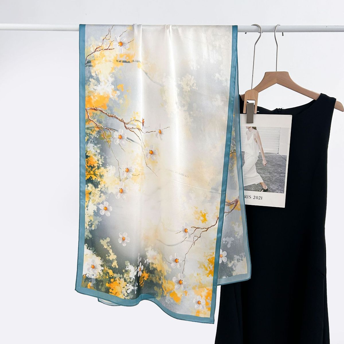 Spring Autumn New National Style 100% Mulberry Long For Women Elegant And Grand Shawl Versatile High-end Silk Scarf_voghion.com