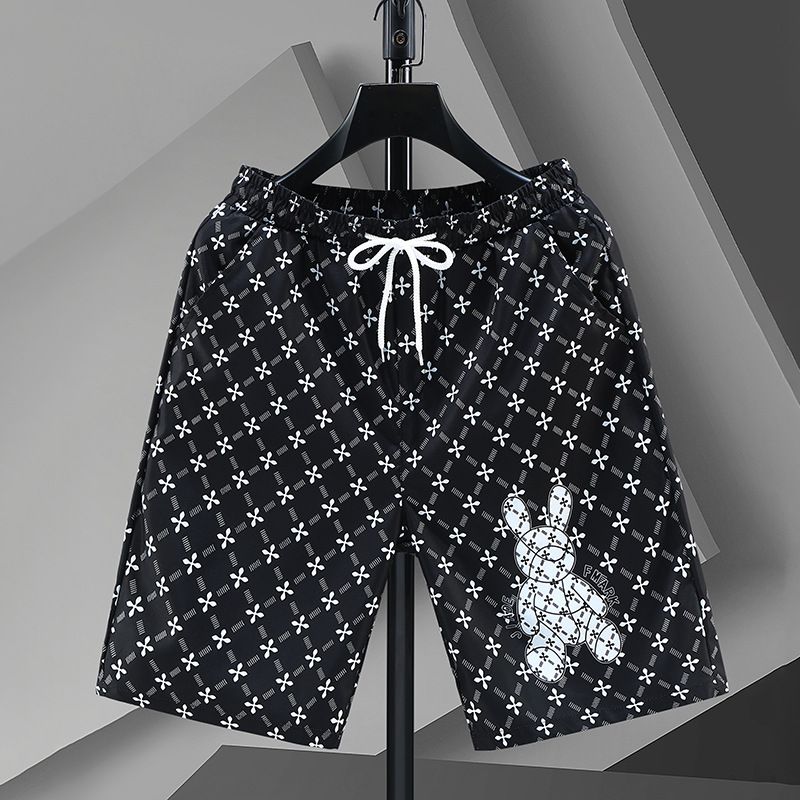 Fat Plus Size Fett sommar Löst sittande shorts för män Trendiga och fashionabla Half Beach Pants Casual Middle Byxor_voghion.com