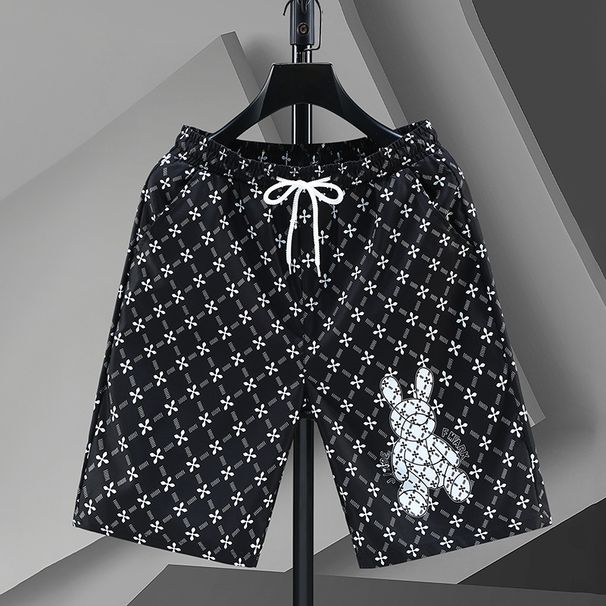 Fat Plus Size Fett sommar Löst sittande shorts för män Trendiga och fashionabla Half Beach Pants Casual Middle Byxor_voghion.com