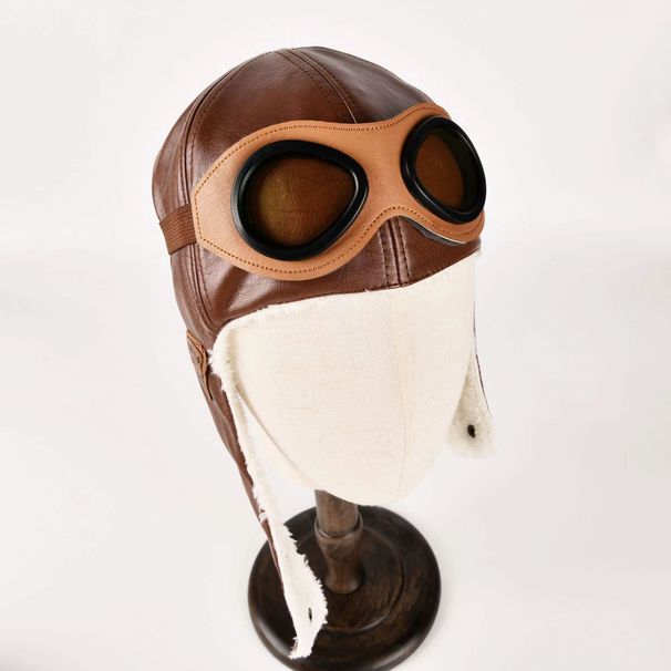 Nuovo cappello da pilota in pelle coreano invernale per ragazzi e ragazze con protezione per le orecchie in velluto, cappello Lei Feng per bambini_voghion.com