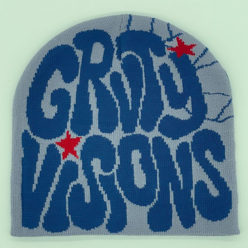 GR manufacturer spot knitted hats for men and women jacquard hats European and American popular hats hip hop hats letter hats trendy fashion Y2K_voghion.com