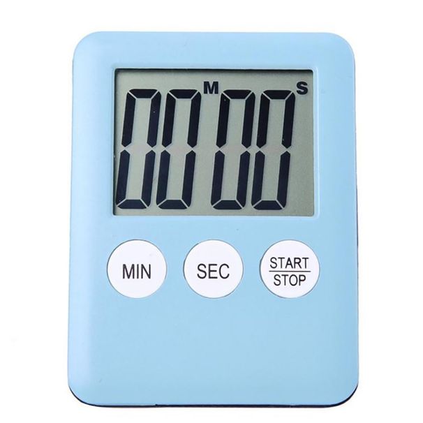 3 pezzi grande display digitale LCD timer da cucina quadrato orologio da cucina conto alla rovescia sveglia orologio magnetico cronometro orologio timer#W_voghion.com