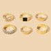 High-Quality Jewelry Gold-Plated Alloy Ring Set Niche Design Stackable Ins Style Rings For Women_voghion.com